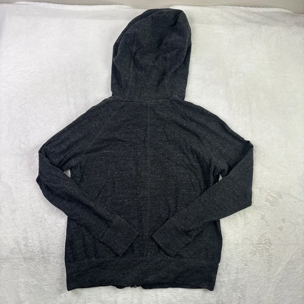 Nike Grey Full Zip Long Sleeve Activewear Lightweight Hoodie Women's Medium